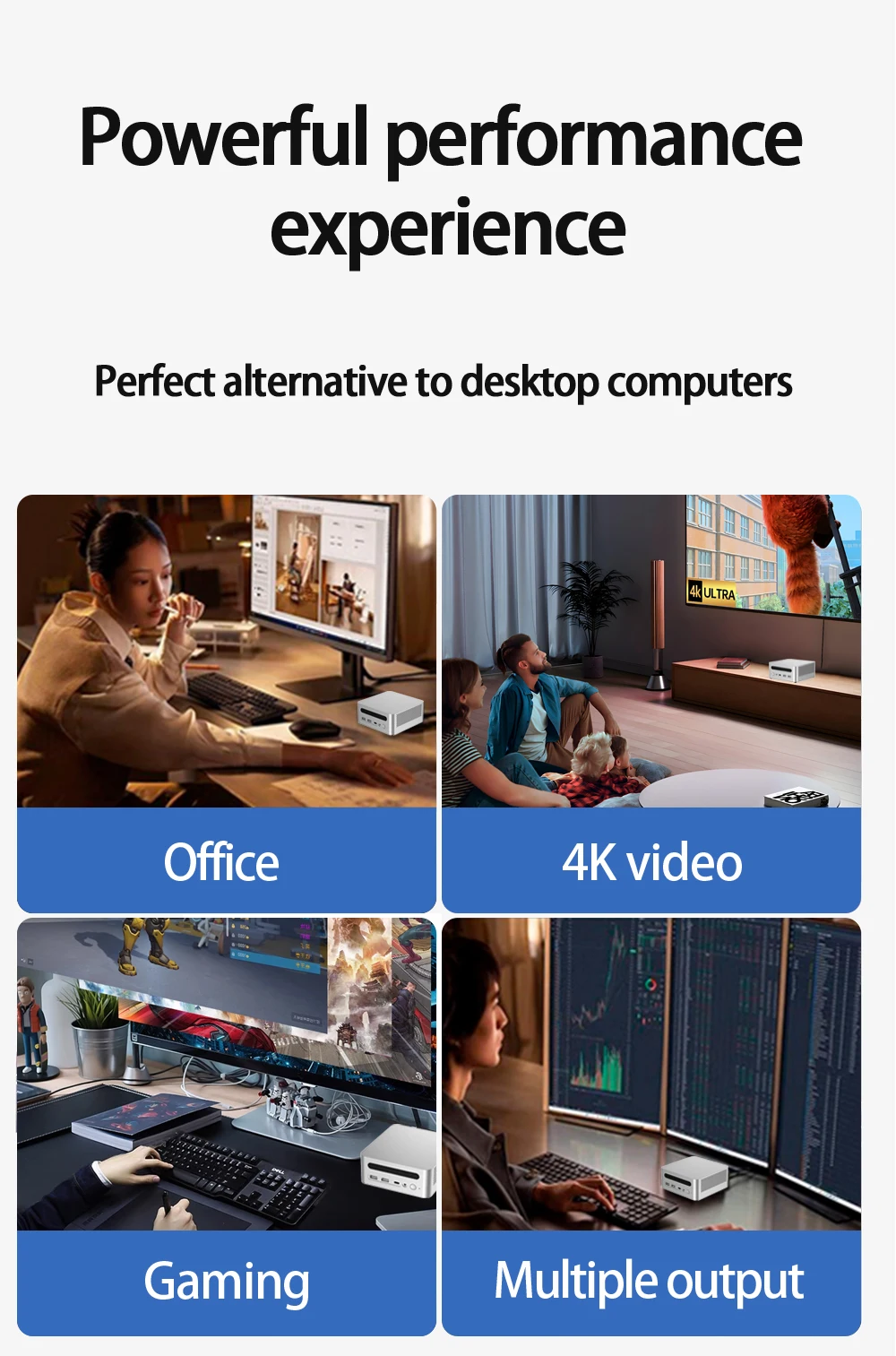 SIBOLAN AMD Ryzen 8845HS Mini Pc High Performance Gaming Design