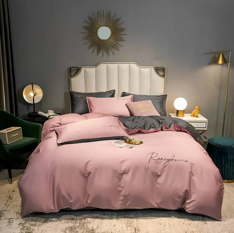 Cotton Bed Sheet Duvet Cover Set 