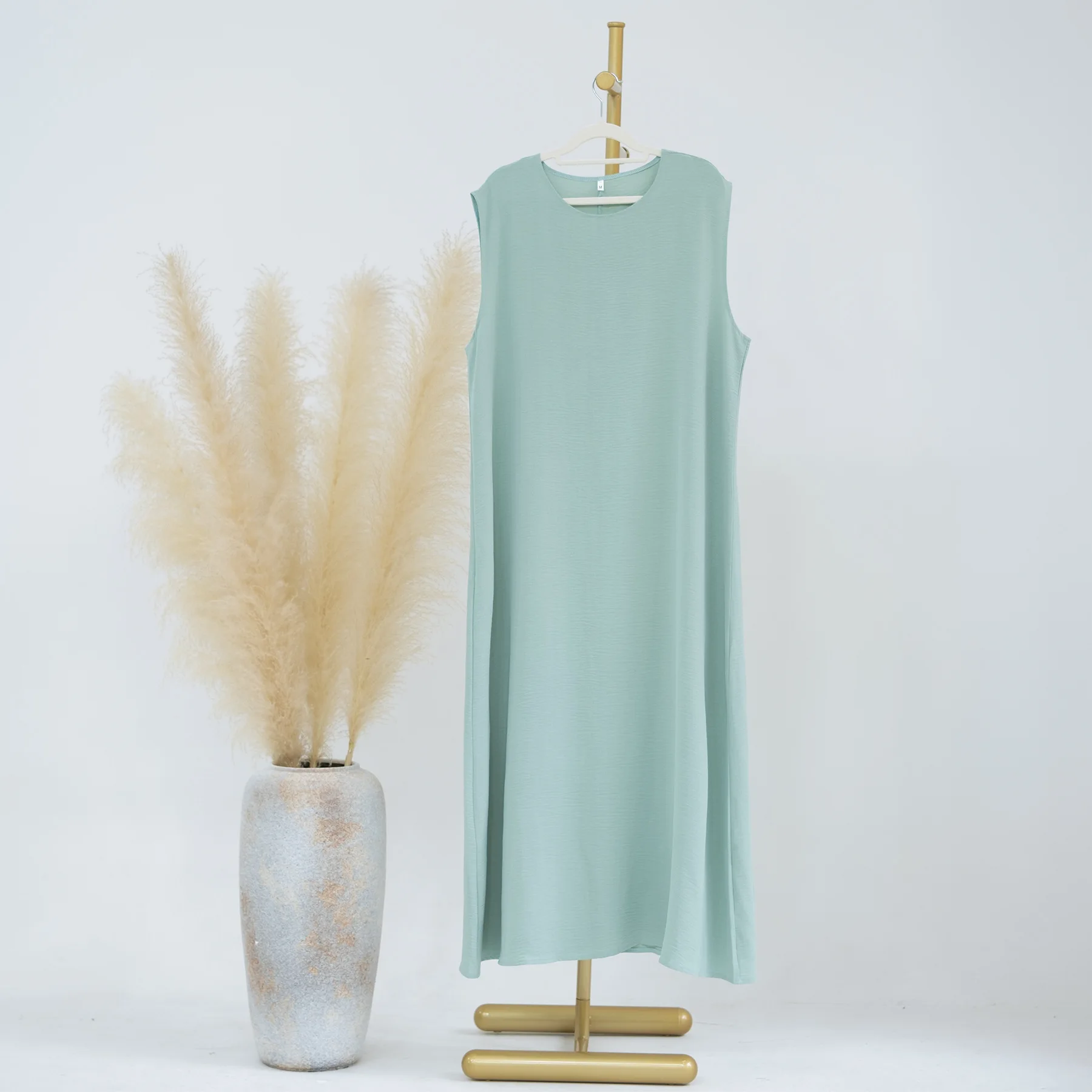 Solid Color Ankles Bottom Inner slip Dress Glory Abaya Sleeveless Muslim Dress