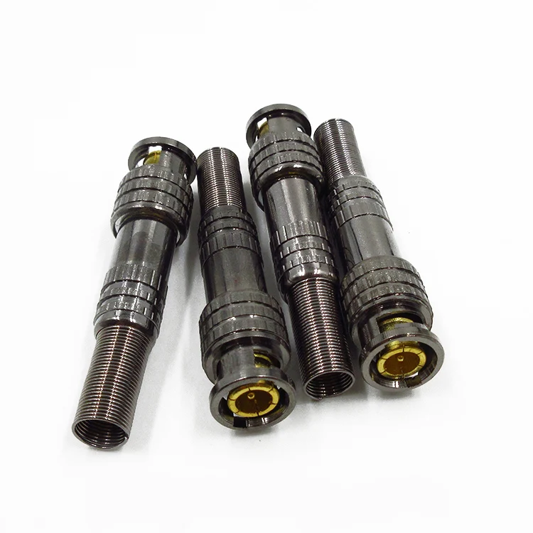 Screw Black Nickel Solderless Bnc Connector For Cctv Camera Buy Bnc