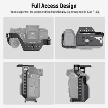 NEEWER Full Camera Cage Compatible with Sony A7R V/a7R IV/a7 IV/a7S III/a1, Aluminum Video Camera Rig with Full Access/Arca detail image
