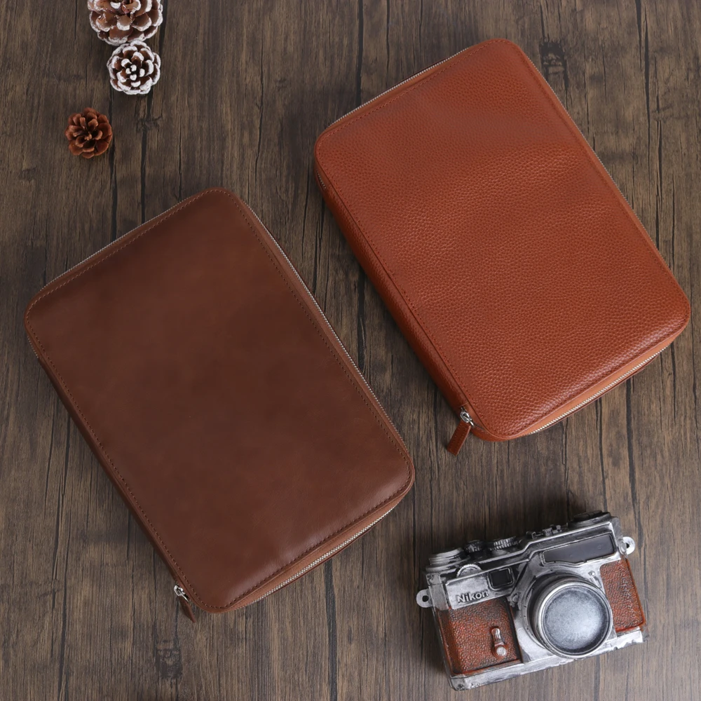 Bouletta Medicine Handmade Leather Cable Travel Organizer Brown