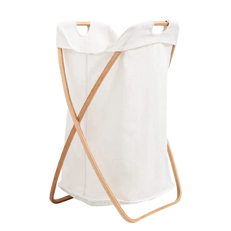 cheap foldable laundry basket easy assemble storage shelf bamboo