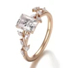 Real solid 18k gold lab diamond ring