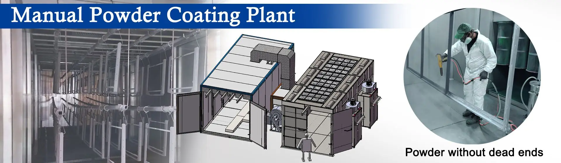 COLO Electrostatic Powder Coating Line System for Large 3 Meter Long ...
