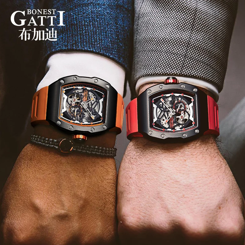 BONEST GATTI 2021 New Hot Sale Luxury Fashion Men Watch Automatic Mechanical Watch