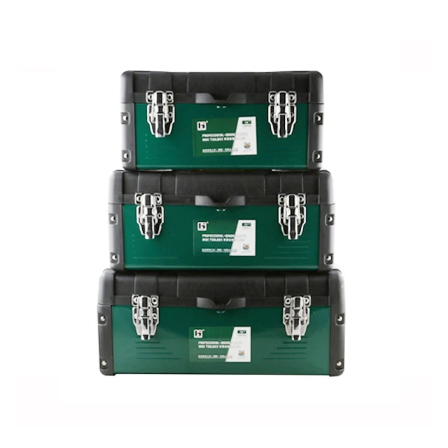 Portable Tool Box Heavy Duty Plastic Tool Box with Removable Tool Tray