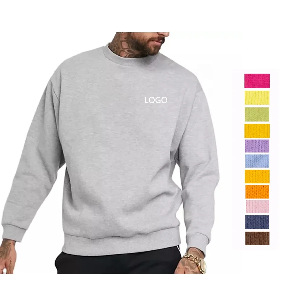 JL1121D Plain Sweatshirts Crew Neck Embroidery Sweatshirt Men’s Hoodies Sweatshirts Black Jumper for Men