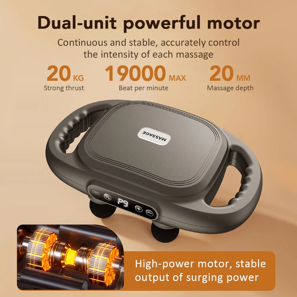 Wireless High-Frequency Vibration Fascia Gun Six-Head Muscle Relaxation Massage for Body Use