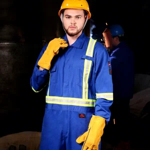 Factory Supply Flame Retardant FR Overalls NFPA 2112 HRC2 Industrial Fire Resistant Anti Electrical Coveralls
