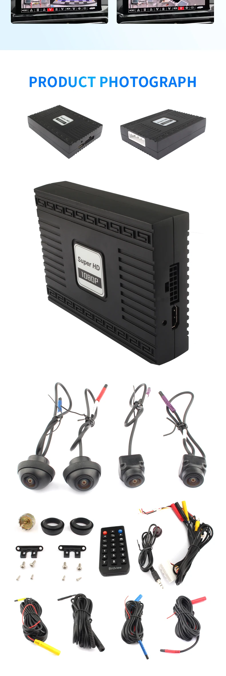 AHD 1080P HD Night Vision 360° 2D/3D Panoramic Parking System - 4 Camera Car DVR With Loop Recording & G-Sensor For Vehicles/Trucks/RVs_voghion.com