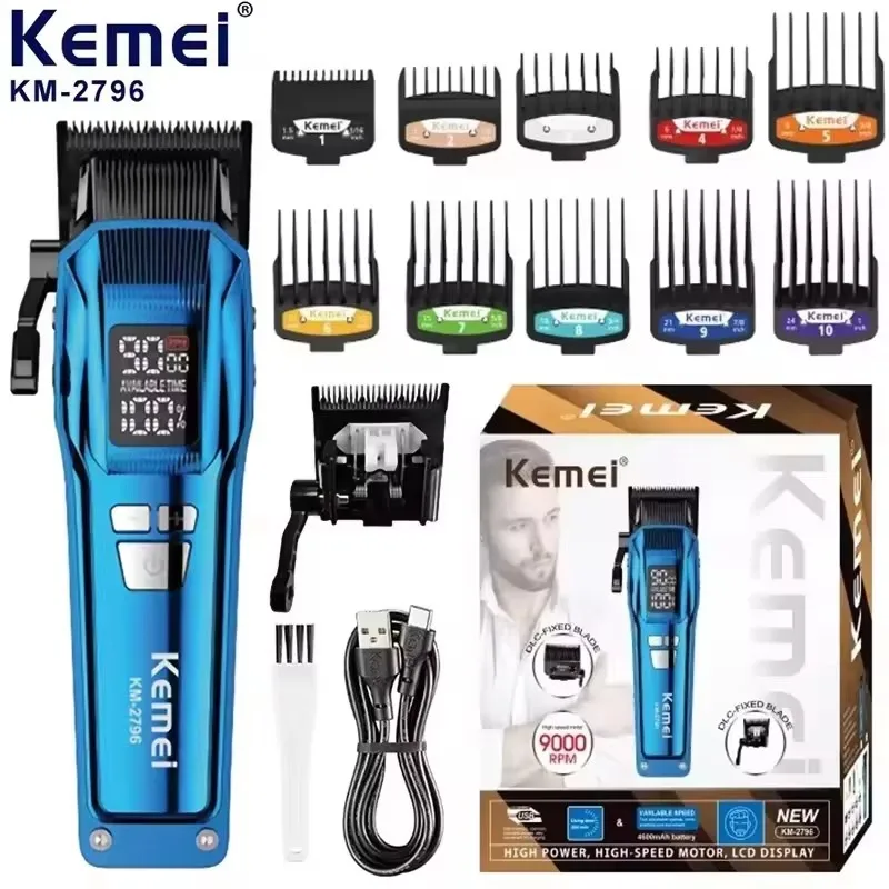 Kemei KM-2797 9000RPM Hair Clipper - Professional & Versatile