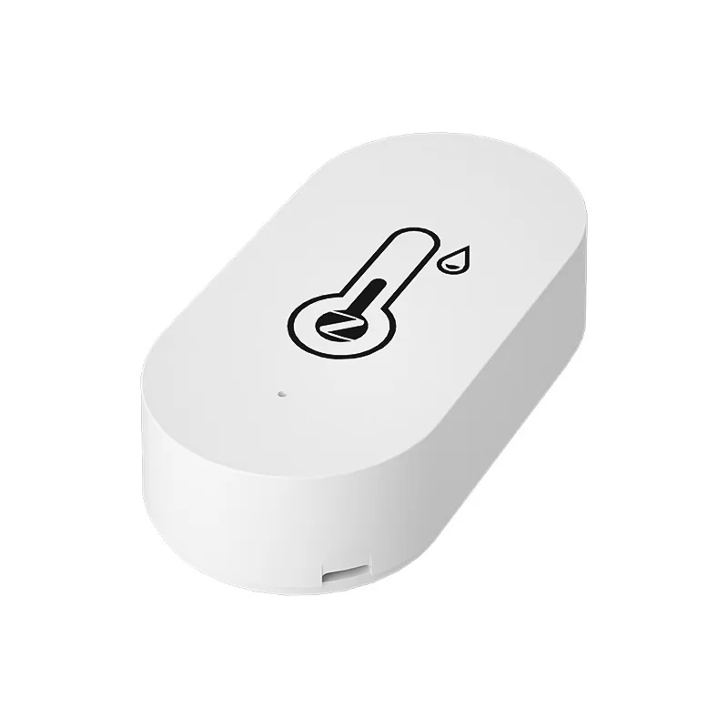 LEDEAST ZTH02 Tuya Wireless Zigbee Indoor Mini Smart Temperature and Humidity Sensor with Mobile App Remote Controlled
