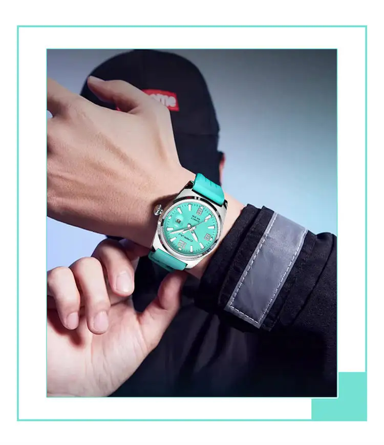 CRRJU 5027 Hot Sell ODM Men Quartz Watch Latest Silicone Band Waterproofing Date Display Simple Classical Casual Watch Design