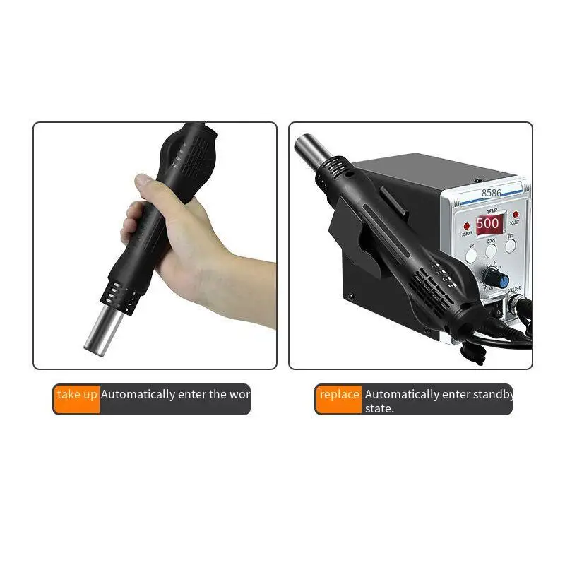 Direct Factory Supply 8586 Digital Soldering Station Heat Gun in Two-in-One Design for Mobile Phone Repair and Desoldering
