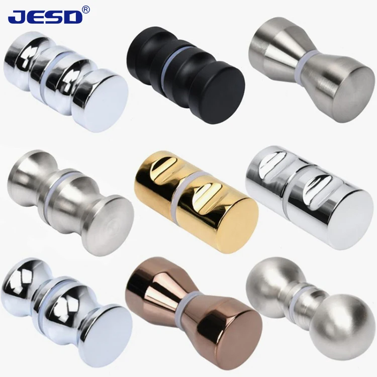 2024 Colorful Shower Door Small Handle Black Silver Gold Small Glass Door Pull Knobs Bathroom Door Knob Handle