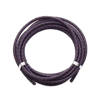 3mm 5mm 8mm Colors Round braided leather cord for necklace