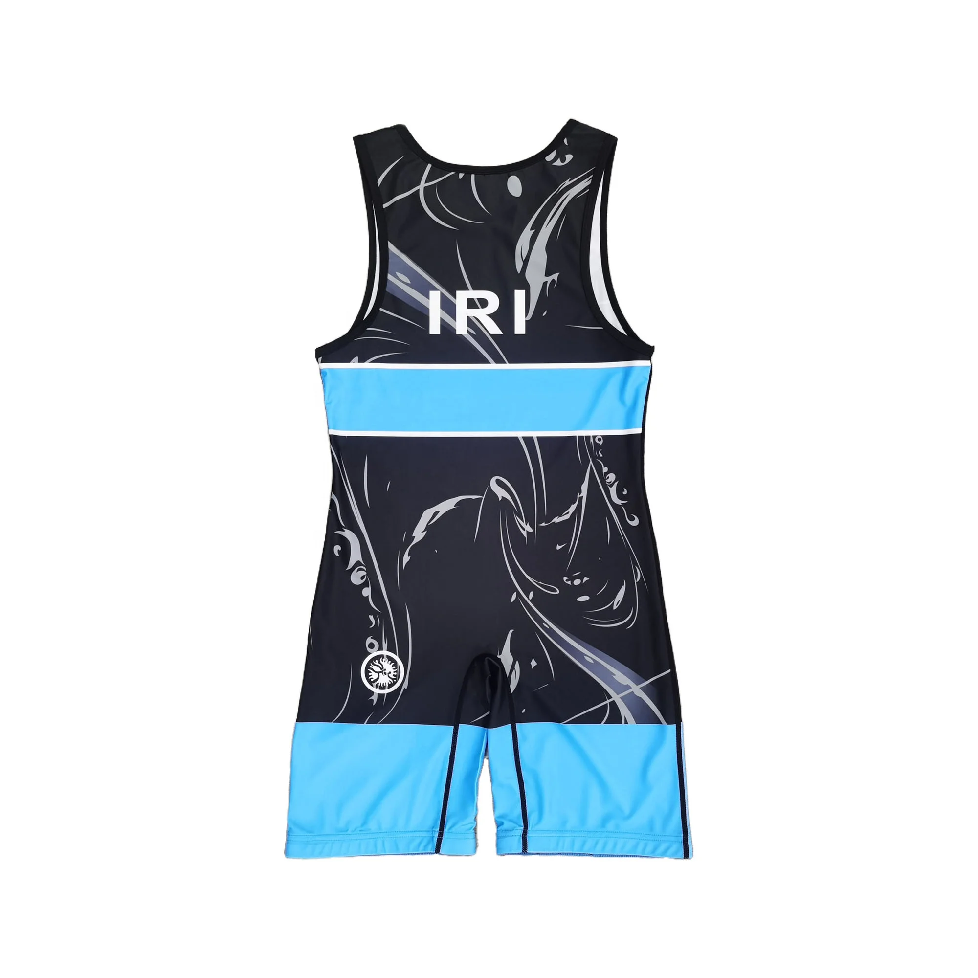 レスリングシングレット　イランクラブチーム 2024 Custom Men's Wrestling Singlet - Blue Combo IRAN, Spandex