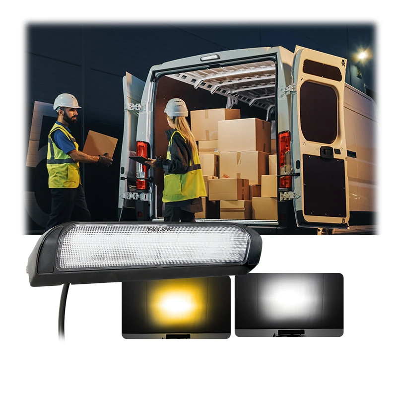 Dual Color Led RV Exterior Light 12V/24V 9W Wide Angle Led Sence Light for RV Trailer Camper Awning