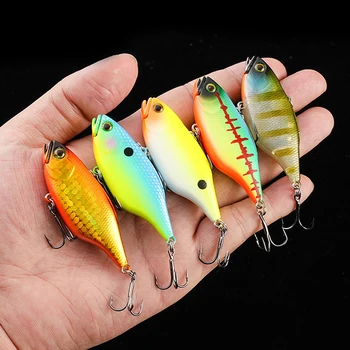 Cheery Vibe Lure Artificial 60mm Lipless Crankbait Sinking Vib Lure Hard Plastic Crank Bait Fishing Lure for Bass Trout – Hard Lure – view 3
