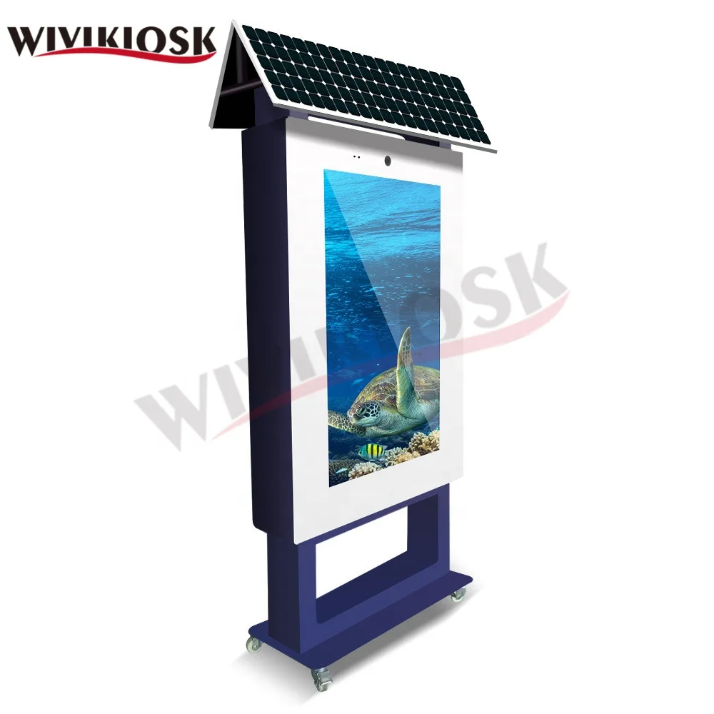 Solar Power Waterproof Dustproof Touch Screen Information Kiosk