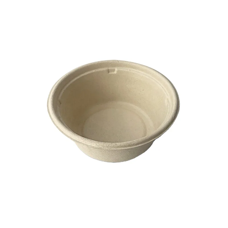 12OZ Sugarcane Bagasse Bowl Disposable Paper Bowl Eco Friendly Compostable Take Away Food Soup Bowl Microwave Food Container