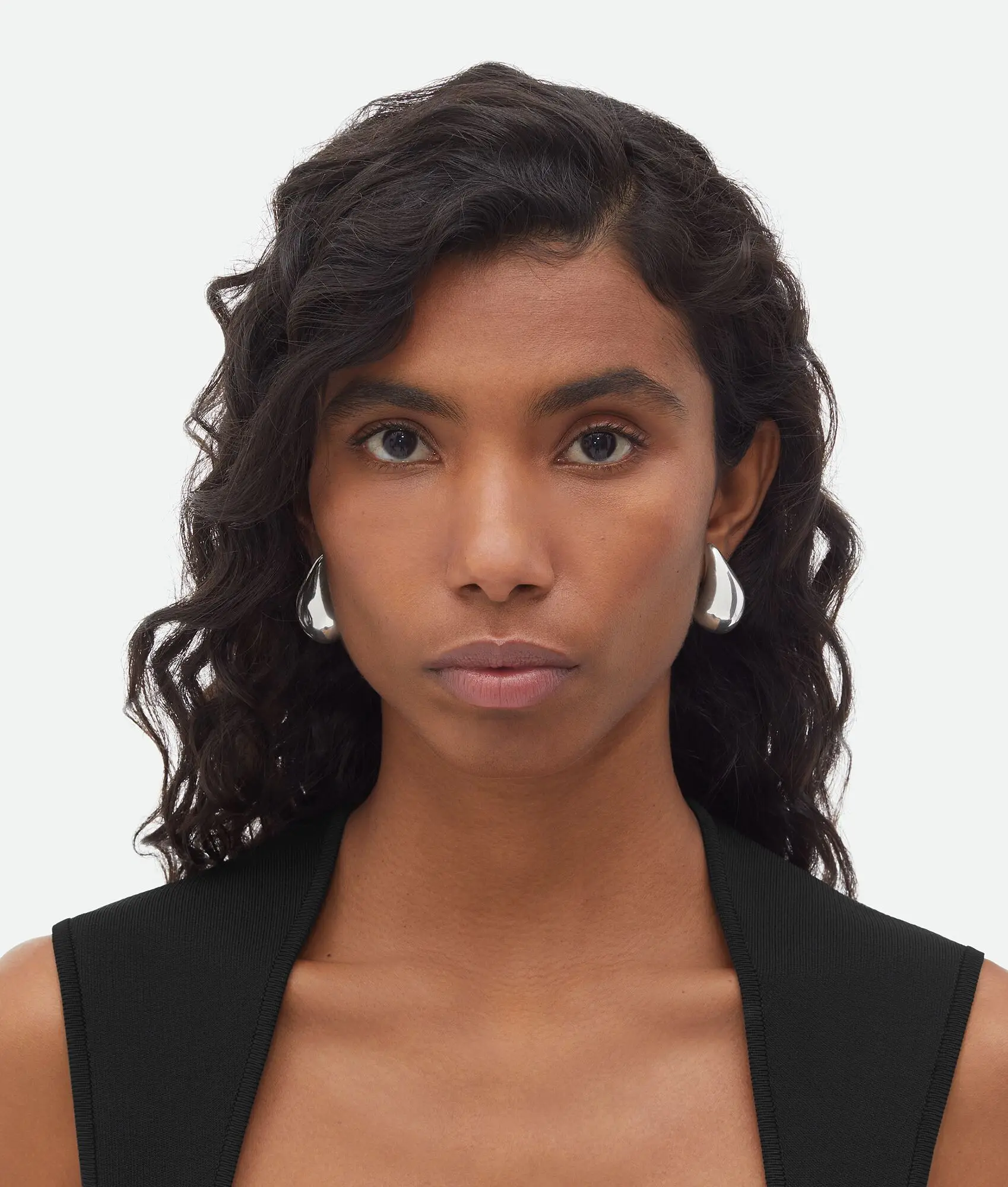 18k Gold Plated Stainless Steel Hollow Chunky Jewelry Waterdrop Stud