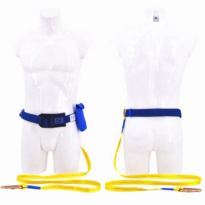 Safety Belt with Adjustable Lanyard Tree Climbing Construction Harness Gear Kit 