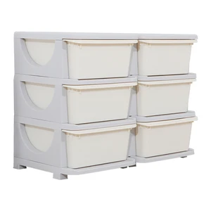 High Quality Children's Plastic Toy Shelf Kids' Baby Storage Clothes Cabinet with Storage Racks Shelving Units for Living Room