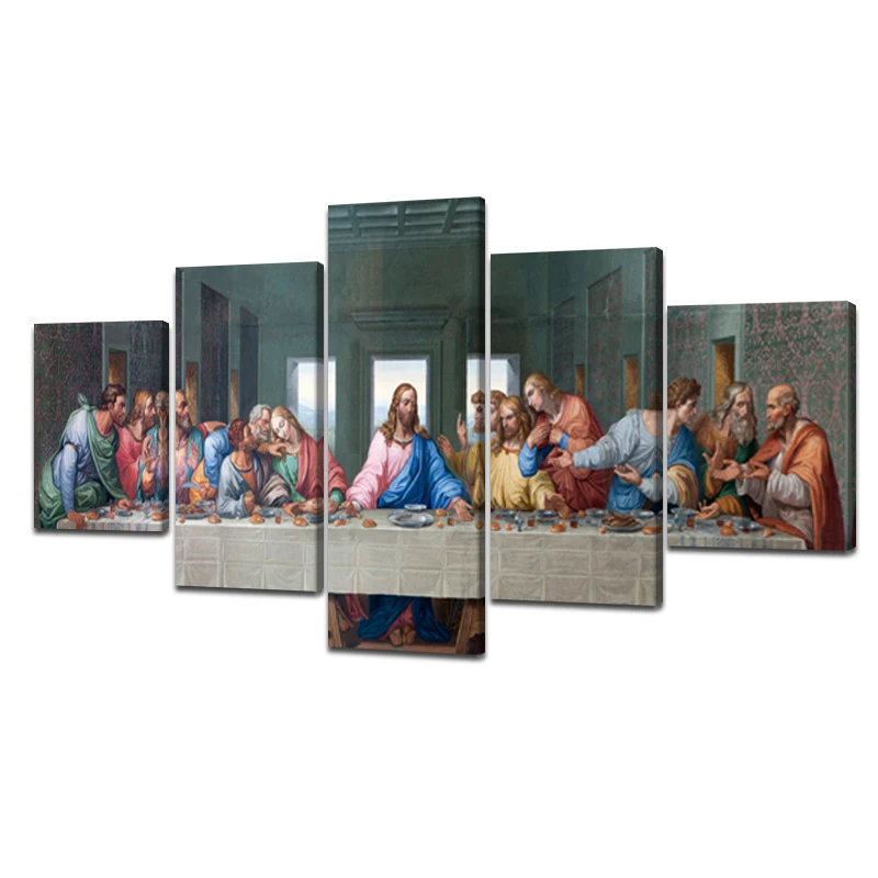 "The Last Supper" Leonardo Da Vinci HD Print on Canvas Large Wall Picture 