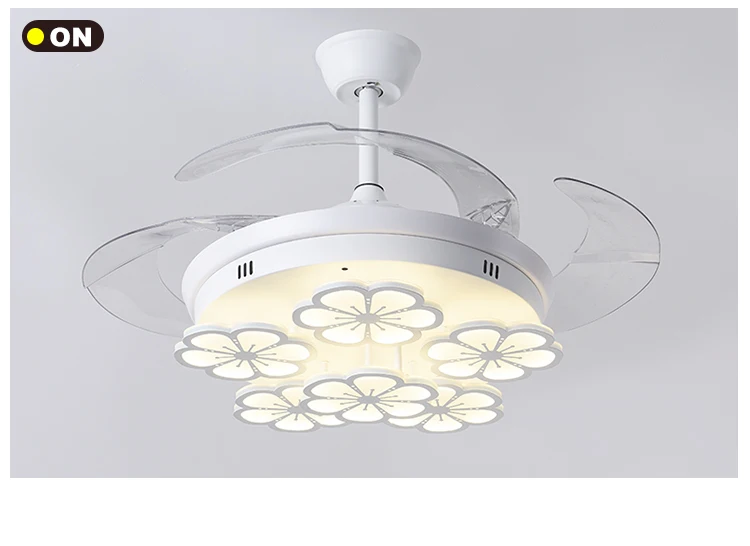 New style  indoor led ceiling fan with light decorative ceiling mounted fan light with remote led fan light