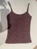 Coffee bottom with white flower--vest