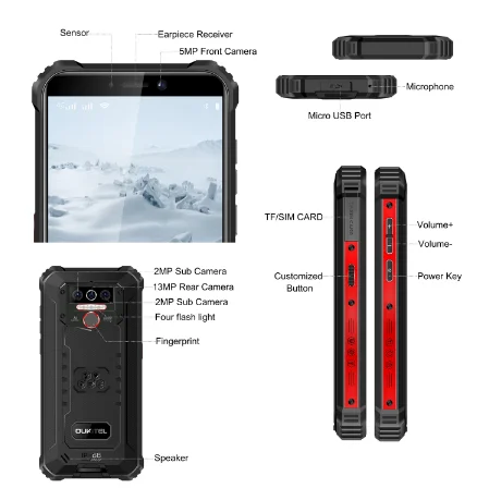 OUKITEL WP5 - Rugged IP68 Waterproof Smartphone with 8000mah