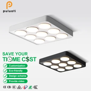 Modern 63W LED GX53 Down Lights Aluminum Anti-Glare Surface Mounted Downlight for Home Store Warm White Indoor Lighting Solution