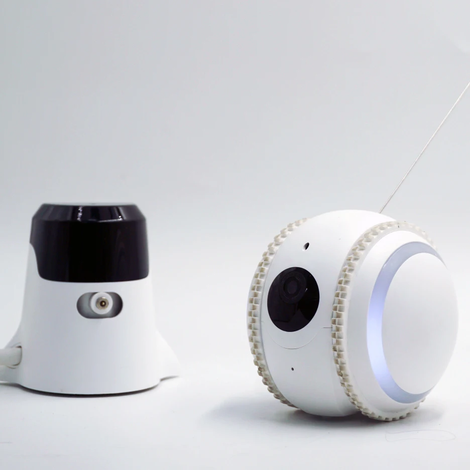 Wholesale Smart Pet Toy Automatic Interactive Ball Robot 1080p HD Video Camera Made Silicone Rubber Cat Dog Individual Boxes
