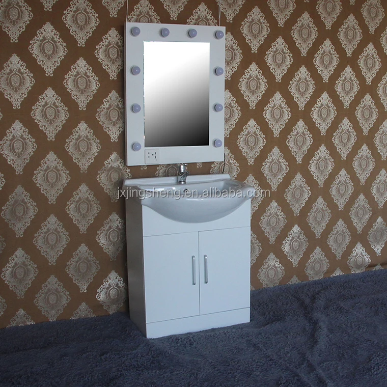 Bathroom Mirror Vanity Large Storage Space Wood Bathroom Cabinet With Lighted Mirror Buy Wood Bathroom Cabinet Product On Alibaba Com