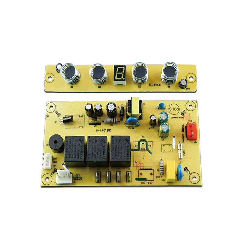 Electronics LCD Display 3 Speeds Kitchen Range Hood Electric Keyboard PCB Board Touch Switch for Household Application