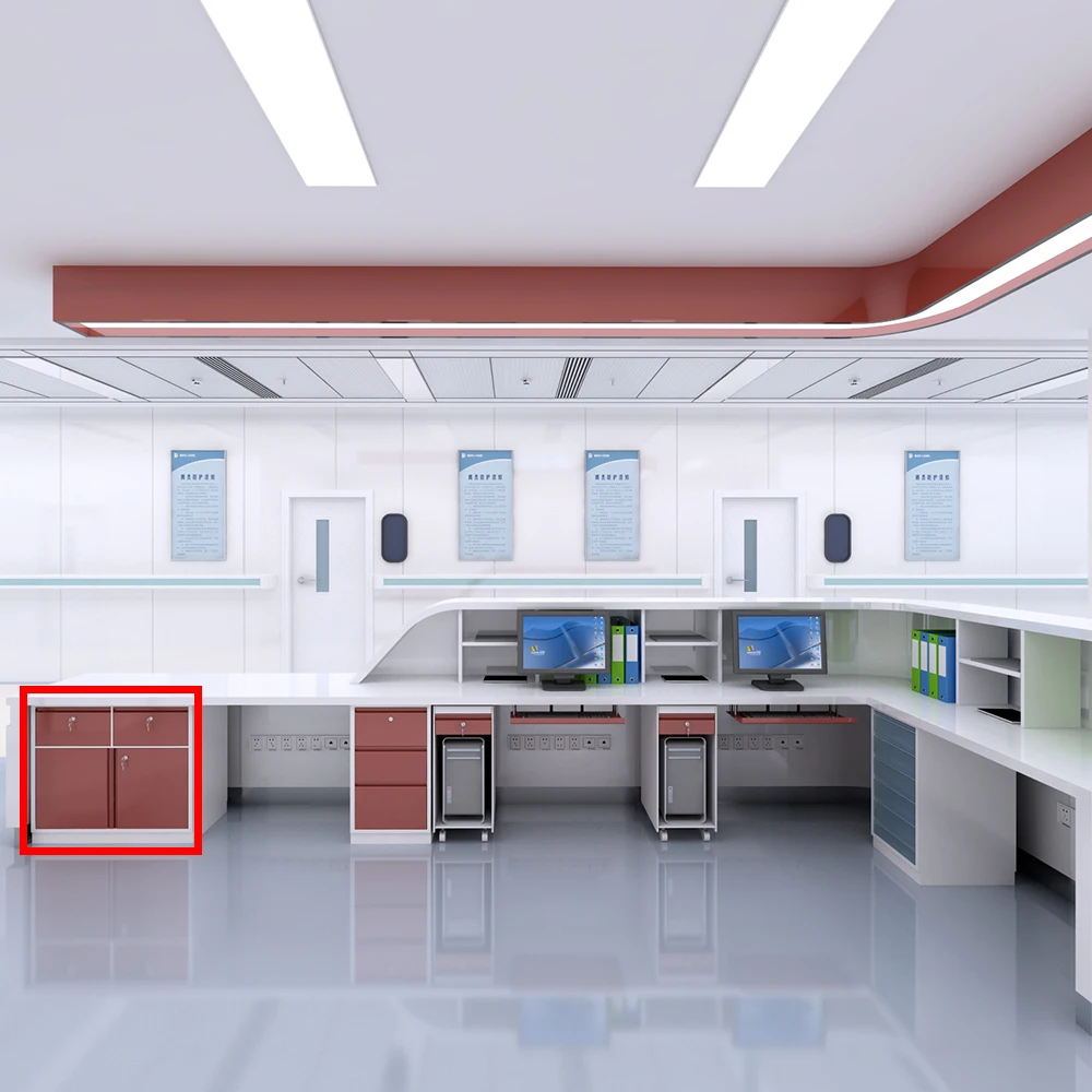 Stainless Steel Medicine Cupboard Hospital Furniture for Treatment Room & Supermarket Clinic Storage Cabinet 4