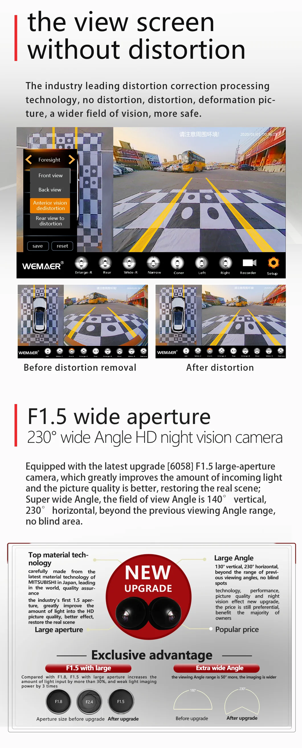 Wemaer OEM Panorama Driving Assistance System 3D 360 Degree Bird View System Car Security Camera for Nissan VW Kia supplier