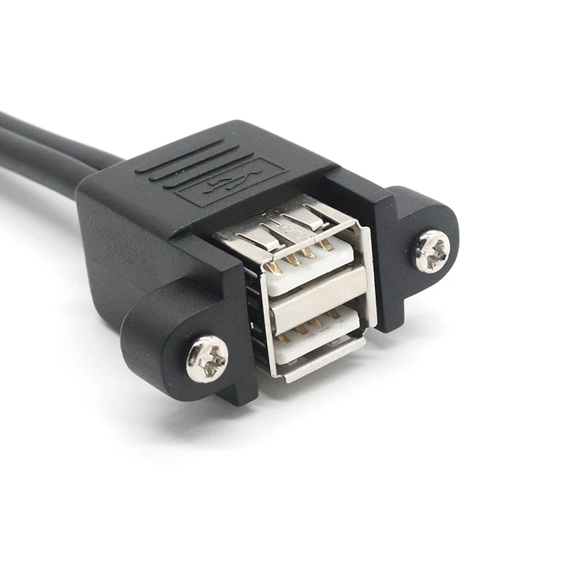 Двойной USB 2,0 A штекер для 2 двойных USB A гнездо Y разветвитель адаптер кабель
