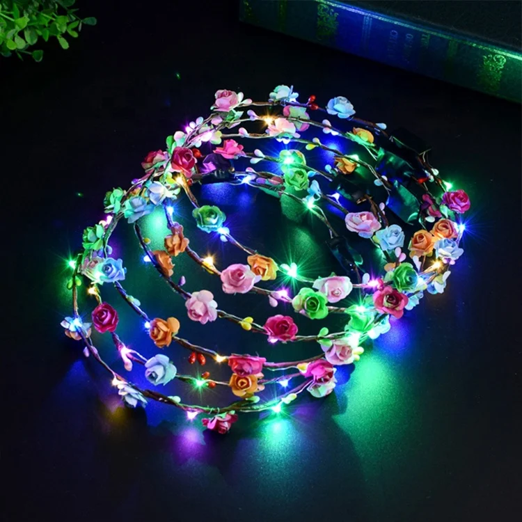 Anerkendelse Creep Bare overfyldt Wholesale Neon Party Flower Accessories Supplies Bridal Shower Bridesmaid  Gifts Led Flower Headband From m.alibaba.com