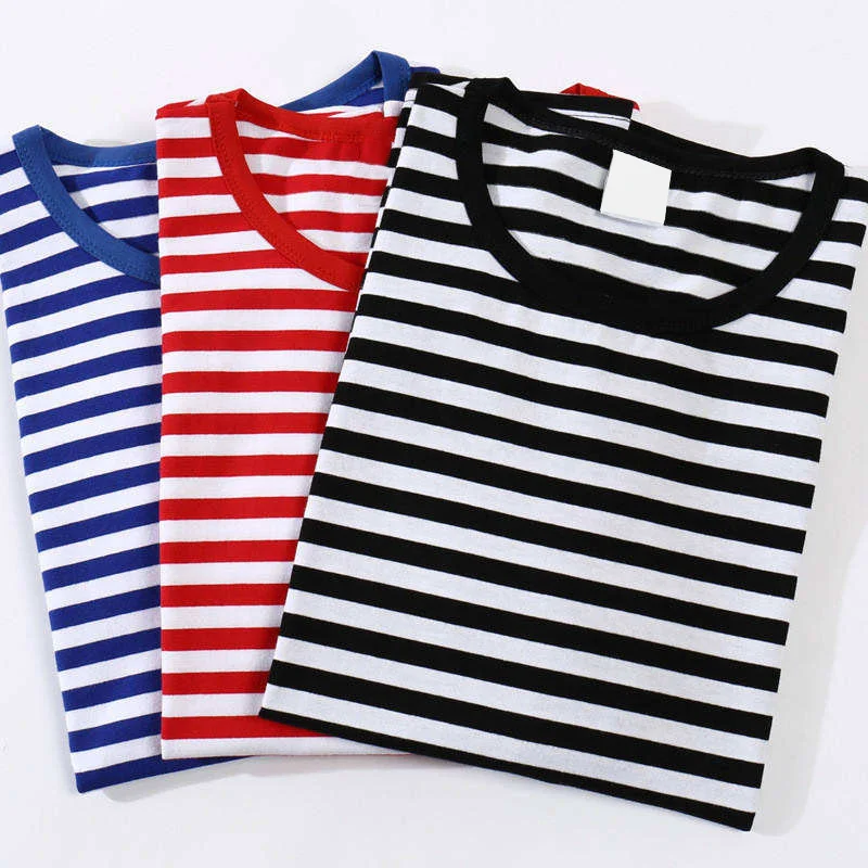 Wholesale Boys T-shirts Striped Across Strip Men's T-shirts Plus Size ...
