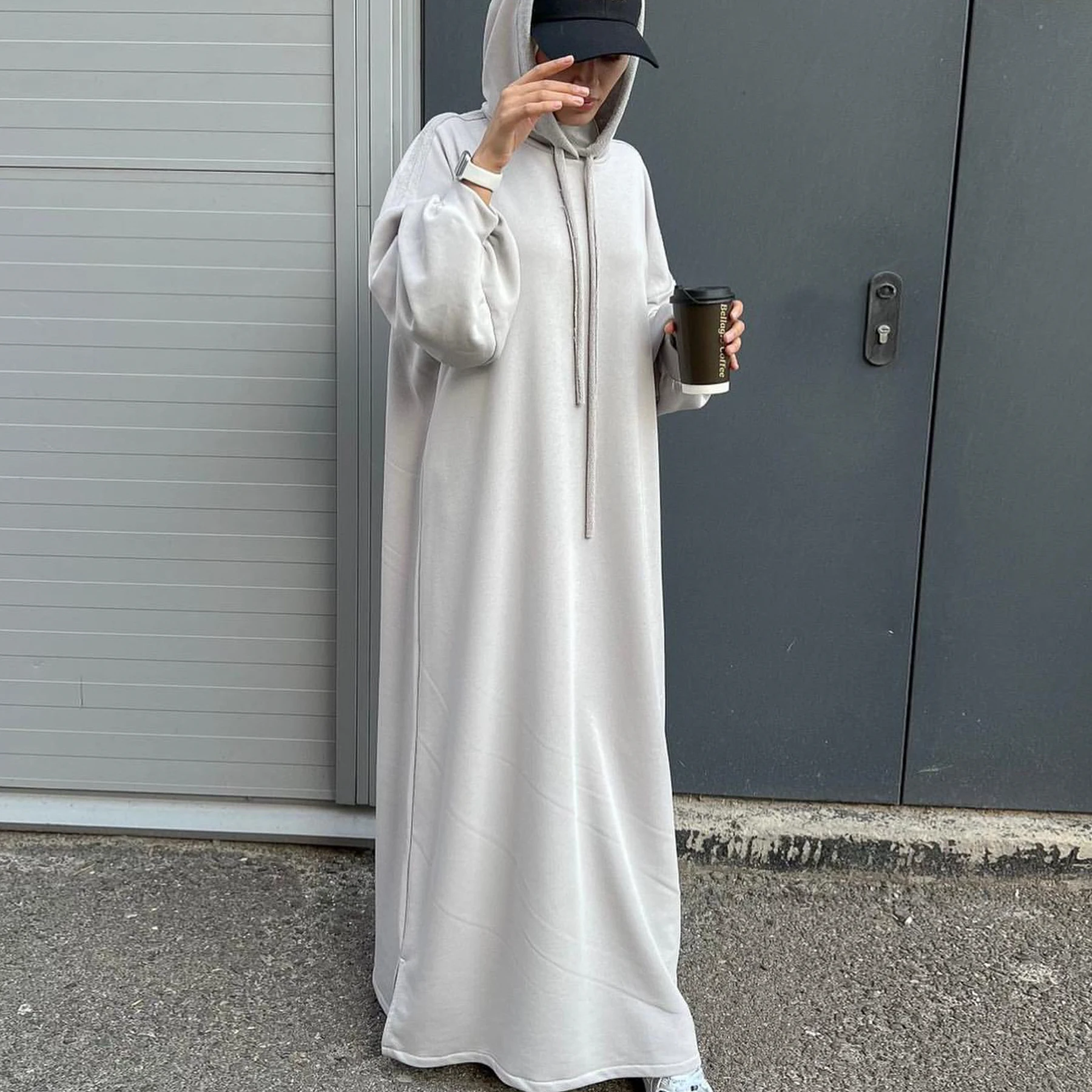 Loriya New Arrival Designs Modest Dresses Turkey Dubai Islamic Clothing Abaya Hoodie Women Muslim Dress