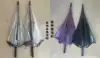 Parapluie violet-transparent-long manche-changeant de couleur