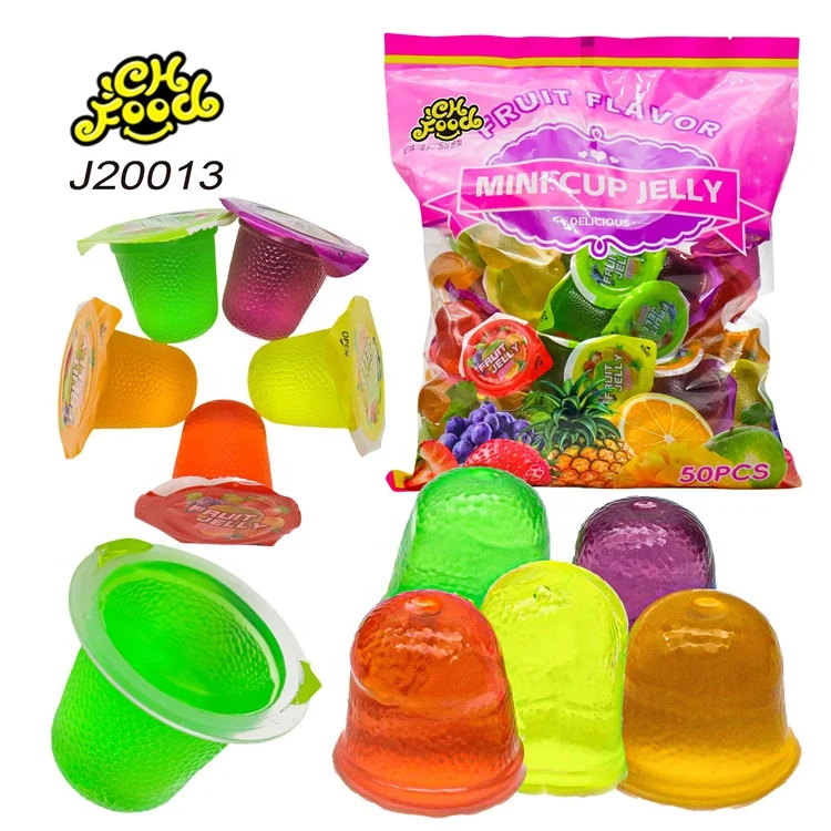 Wholesale and OEM Mix Fruit Flavor 50pcs Small Jelly Pudding Cup Sweet Snack Food