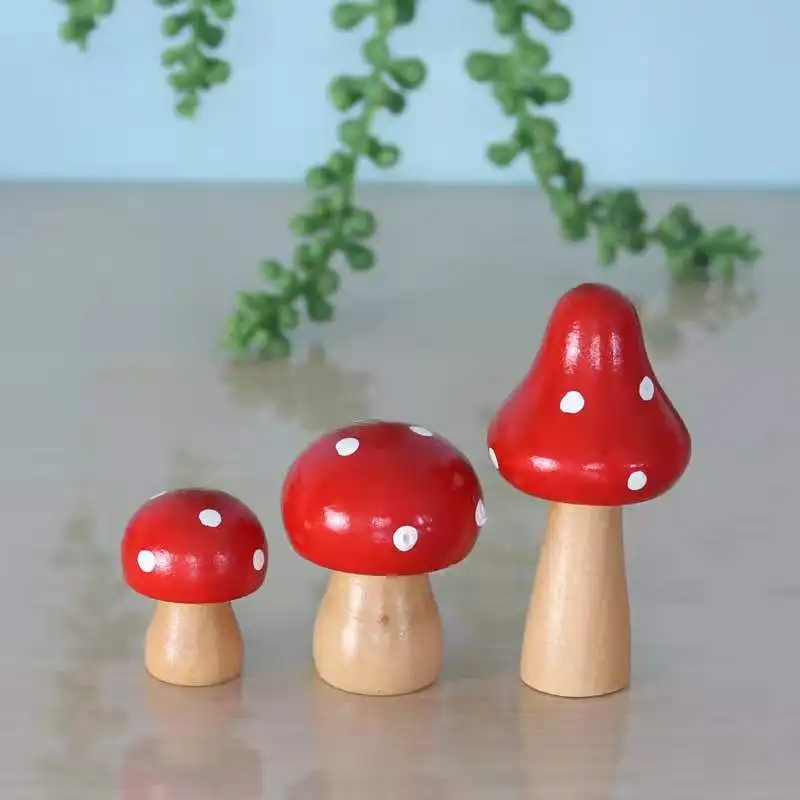 diy wooden childrens coloring toy mushroom shaped design