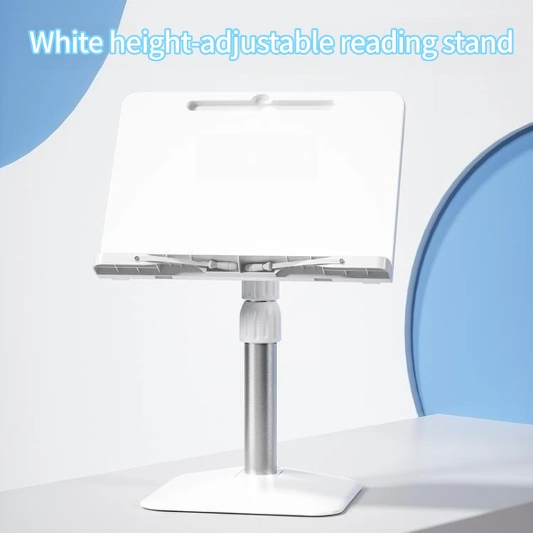 Home Standing Height Floor Reading Book Stand Adjustable Aluminum