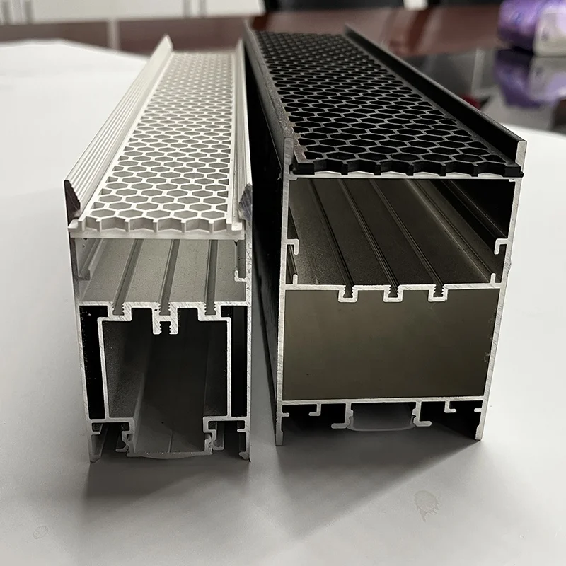 Wholesale Profile Led Suspended Ceiling Profile Channel With Anti-glare Honeycomb Embossed Lampshade for Strip Lighting