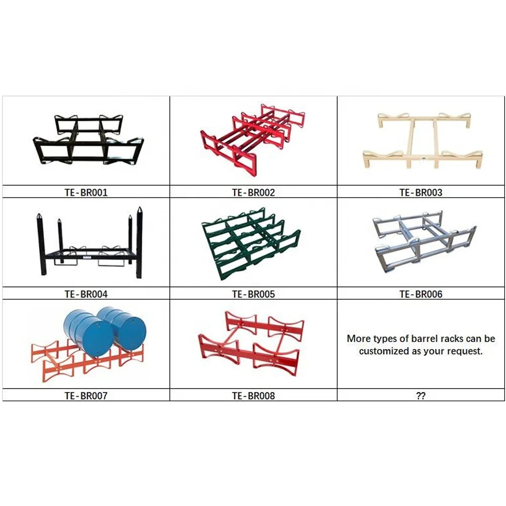 Customized Stacking Steel Warehouse Barrel Racks Oil Drum Storage Rack