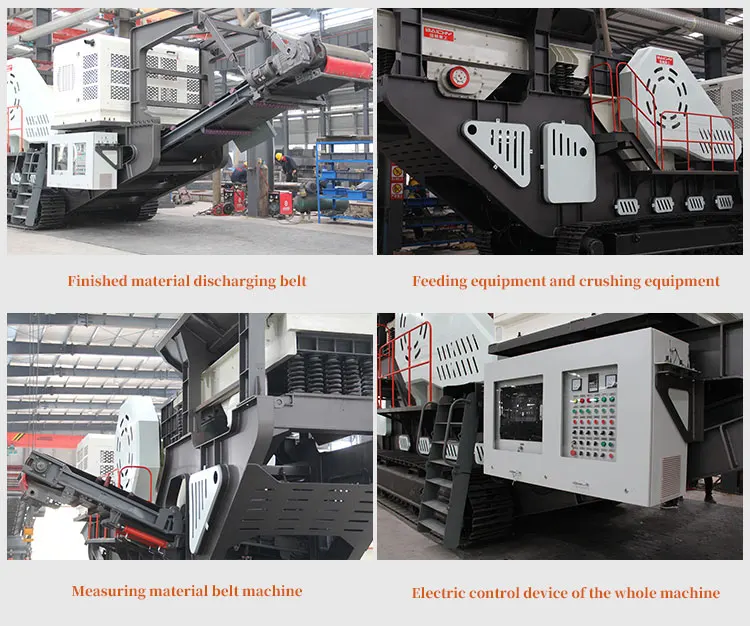 Track rock mobile crusher station price, Small Portable gravel stone jaw crushing plant, mobile granite concrete crushing line